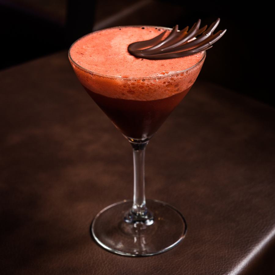 Chocolate-forward cocktail at The Conche bar